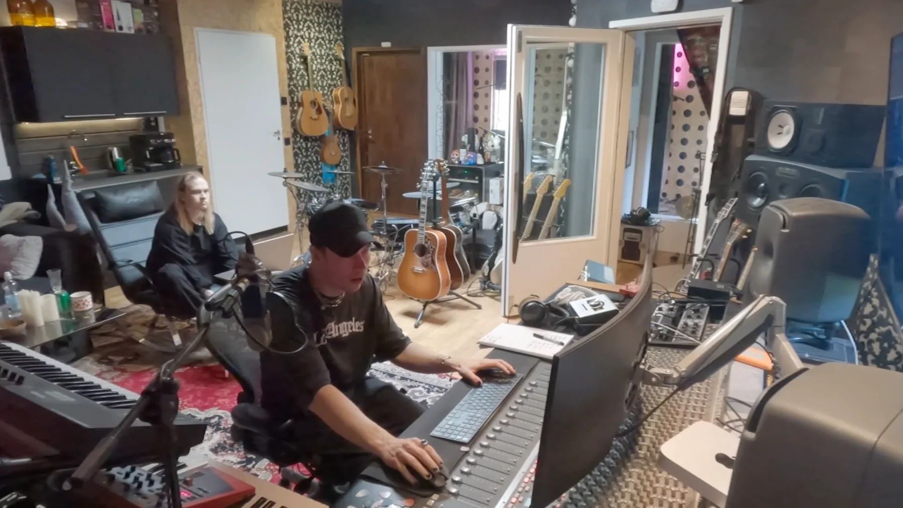 Zack Borg working in the studio